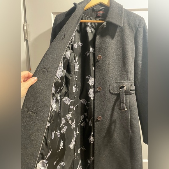 Via Spiga Charcoal Wool Coat - Picture 9 of 11